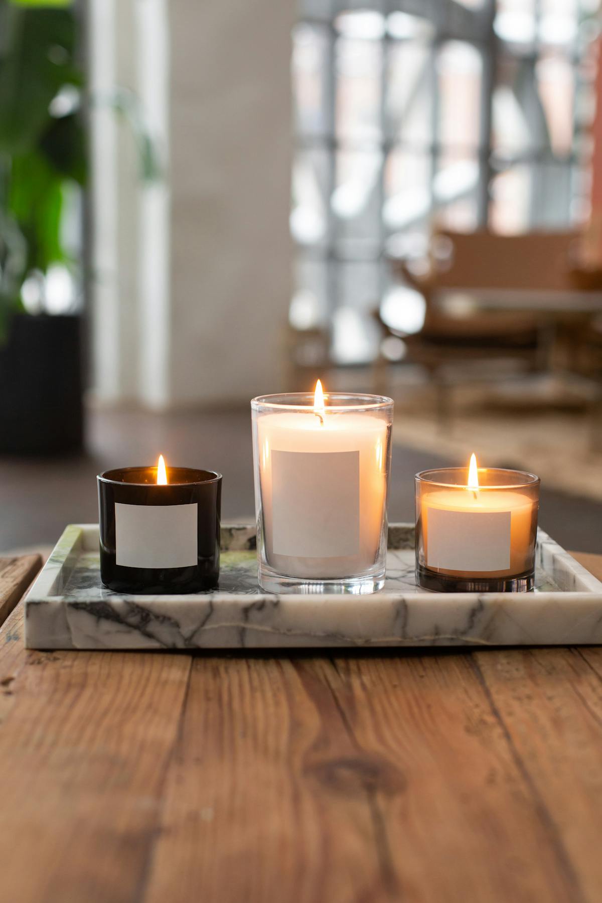 Warm candlelight creating a soothing spa atmosphere